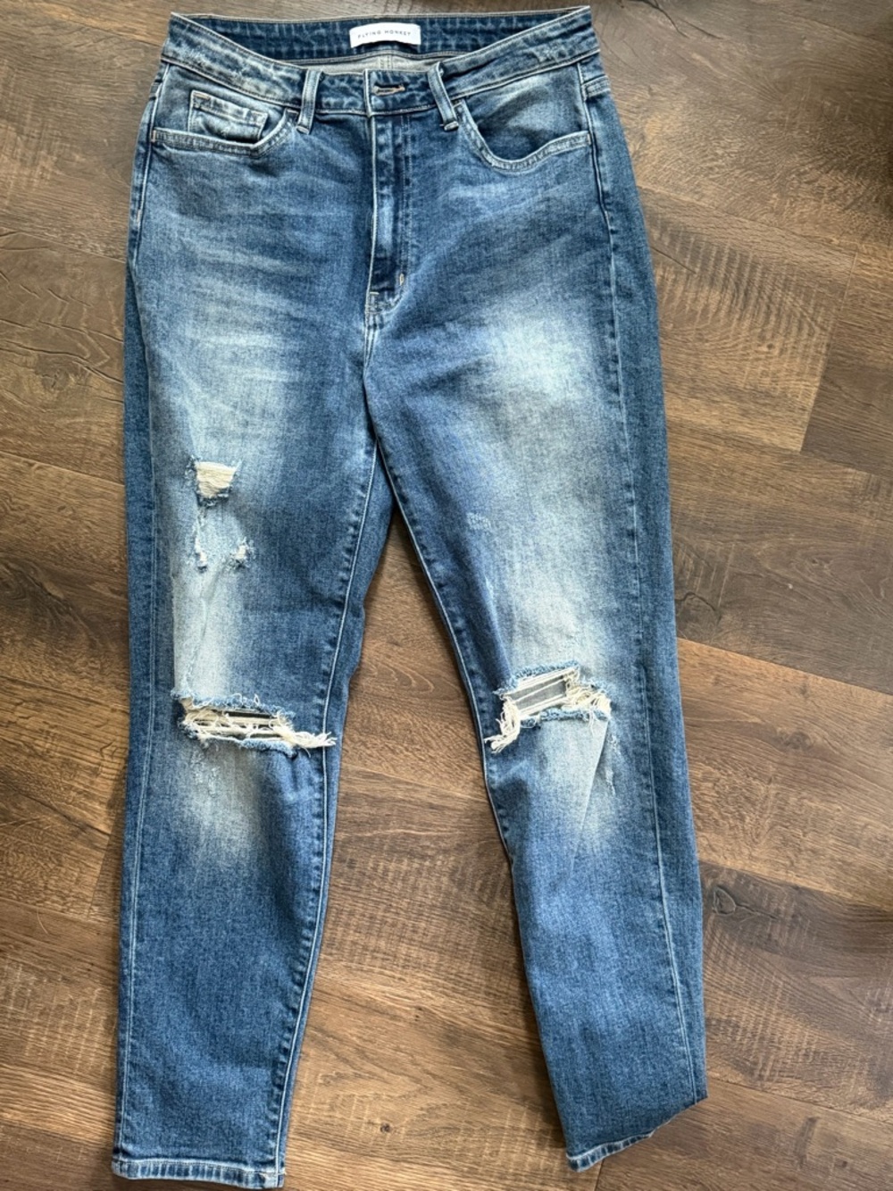 Flying Monkey faded blue denim jeans